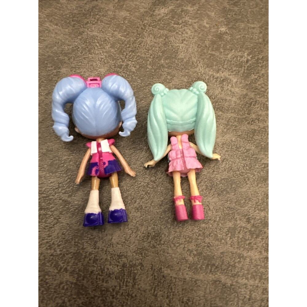 Shopkins Shoppies Mini Doll Lot Blue Mint Green Hair Dessert Theme Figure Kawaii - Picture 5 of 7